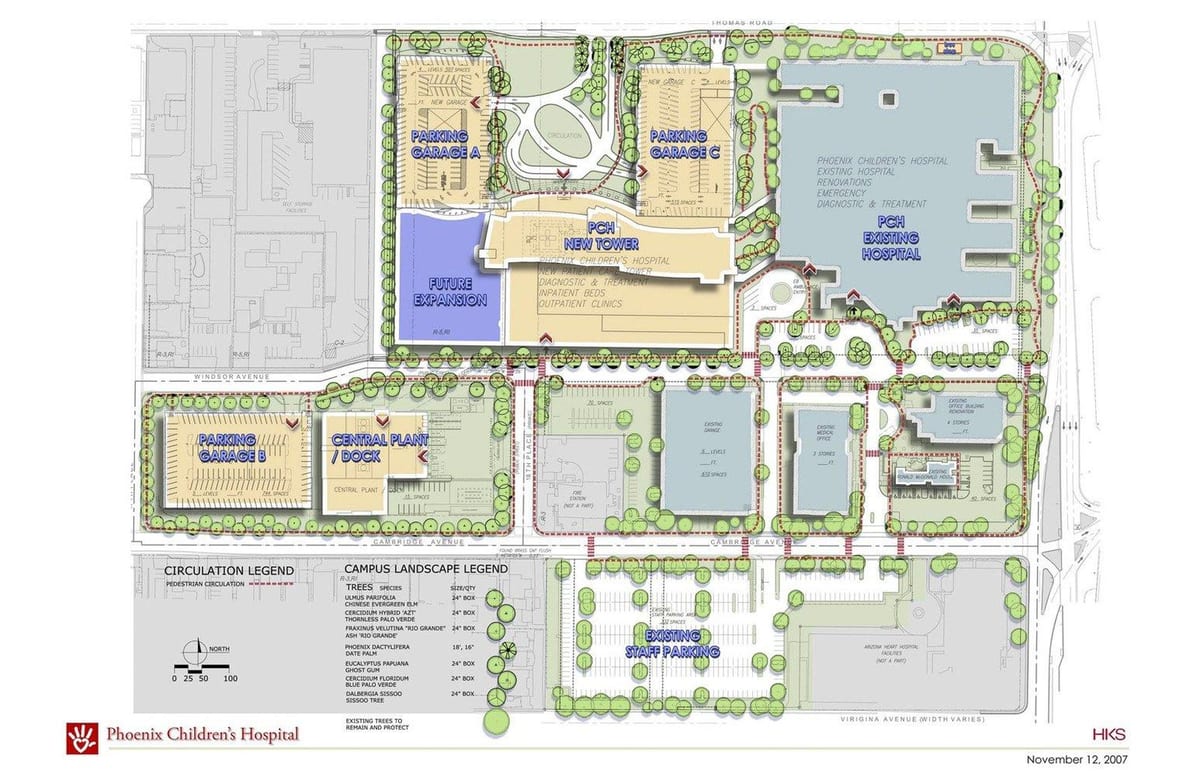 Phoenix hospitales mapa