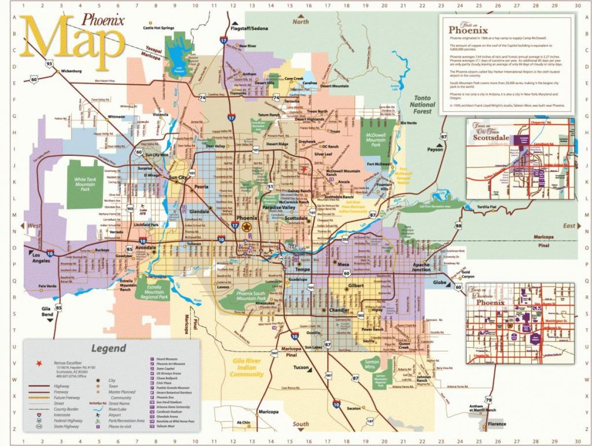 Phoenix rutas de autobús mapa