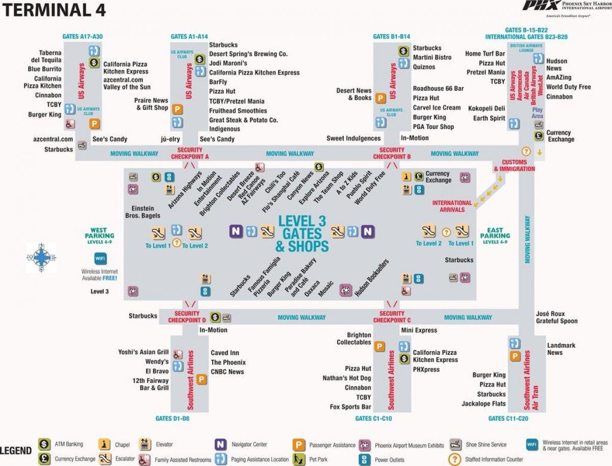 phx mapa de la terminal 4