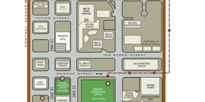 Mapa de centro de convenciones de Phoenix