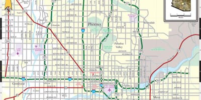 Mapa de Phoenix az área