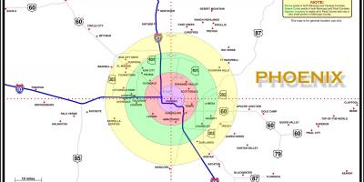 Mapa de la zona de Phoenix