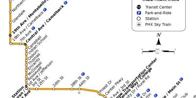 Valley metro, el mapa de ruta de autobús